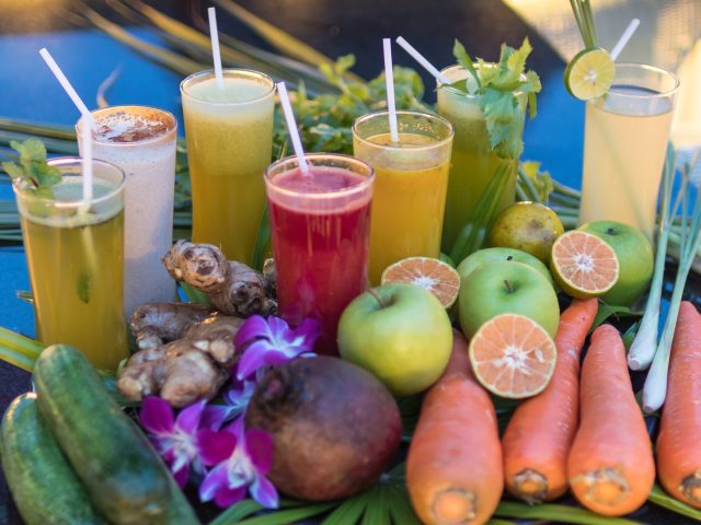 Ayurveda, Wellness and Yoga Retreats, Vegetarian, vegan, organic healthy food and drinks at Mangosteen Ayurveda & Wellness Resort, Rawai, Phuket.